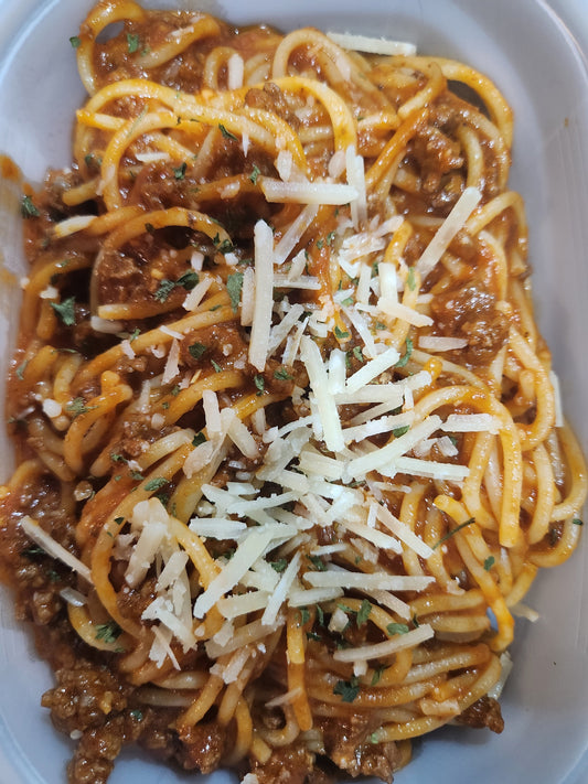 Family Size Homemade Beef Spaghetti