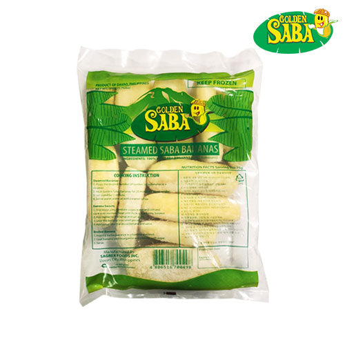 Frozen Steamed Plantain, Green Saba Banana, 1.5kg (One bag)